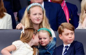 Lena Tindall with Princess Charlotte and Prince George